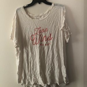 Old Navy “Love Wins” short sleeved t-shirt